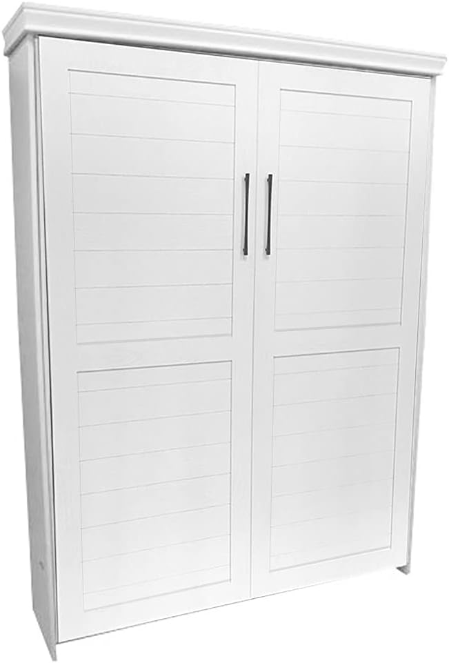 Queen Oak Wood Plank Face Murphy Bed