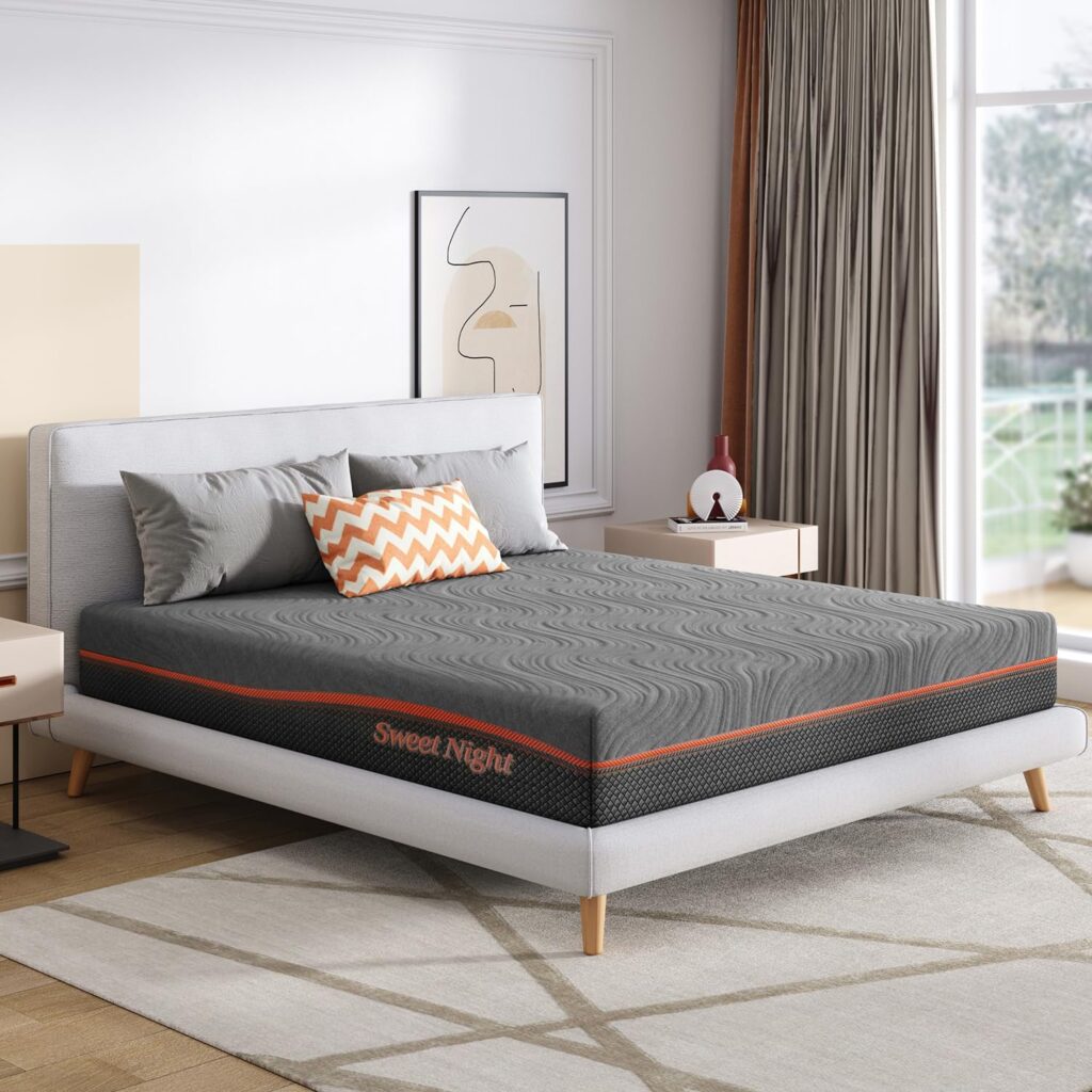 Sweetnight Queen Mattress in a Box, 10 Gel Infused Queen Memory Foam Mattress, Flippable Mattress with Three Firmnesses Levels, Queen Size Bed Mattress for Cool Sleep and Balance Support