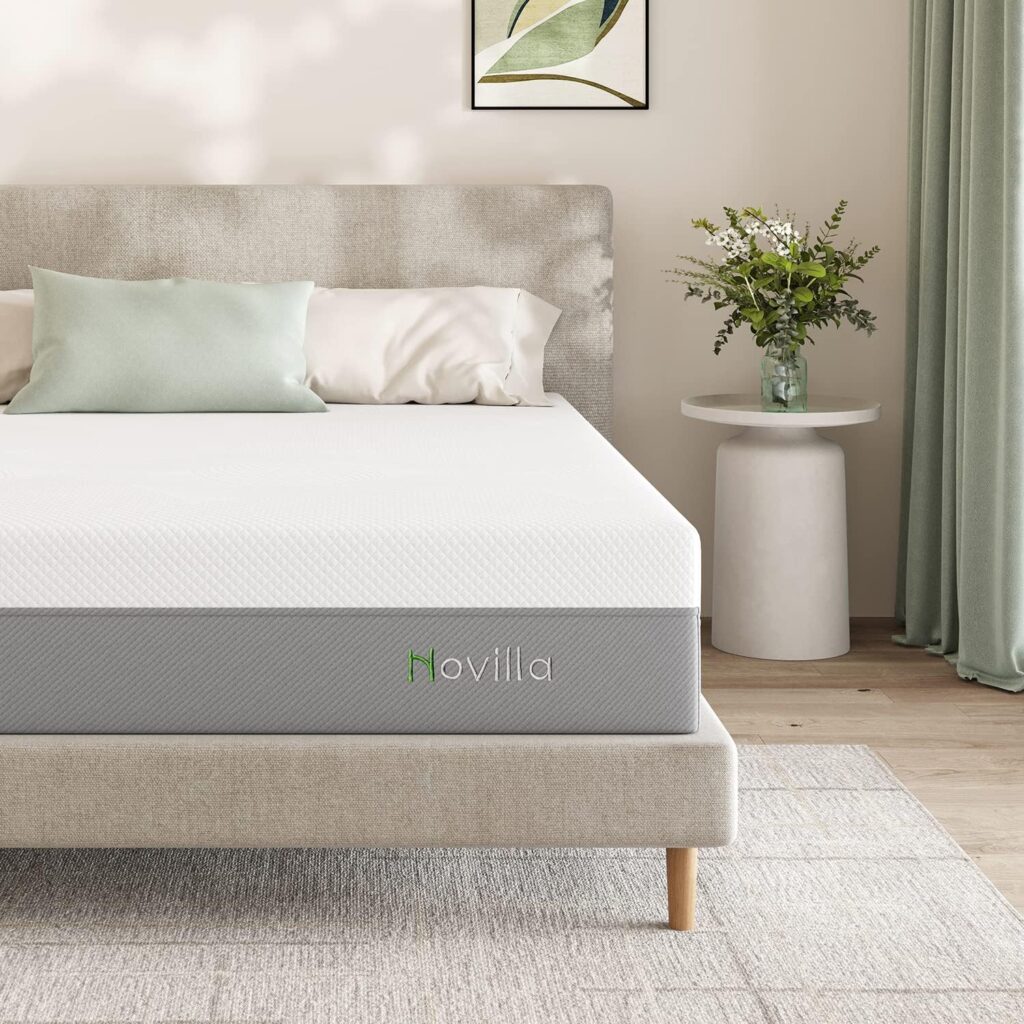 Novilla Full Size Mattress, 12 Inch Cooling Gel Memory Foam Mattress in a Box, Foam Mattresses for Cooler Sleep  Pressure Relief, Medium Soft Bed Mattresses with Motion Isolation, Vibrant