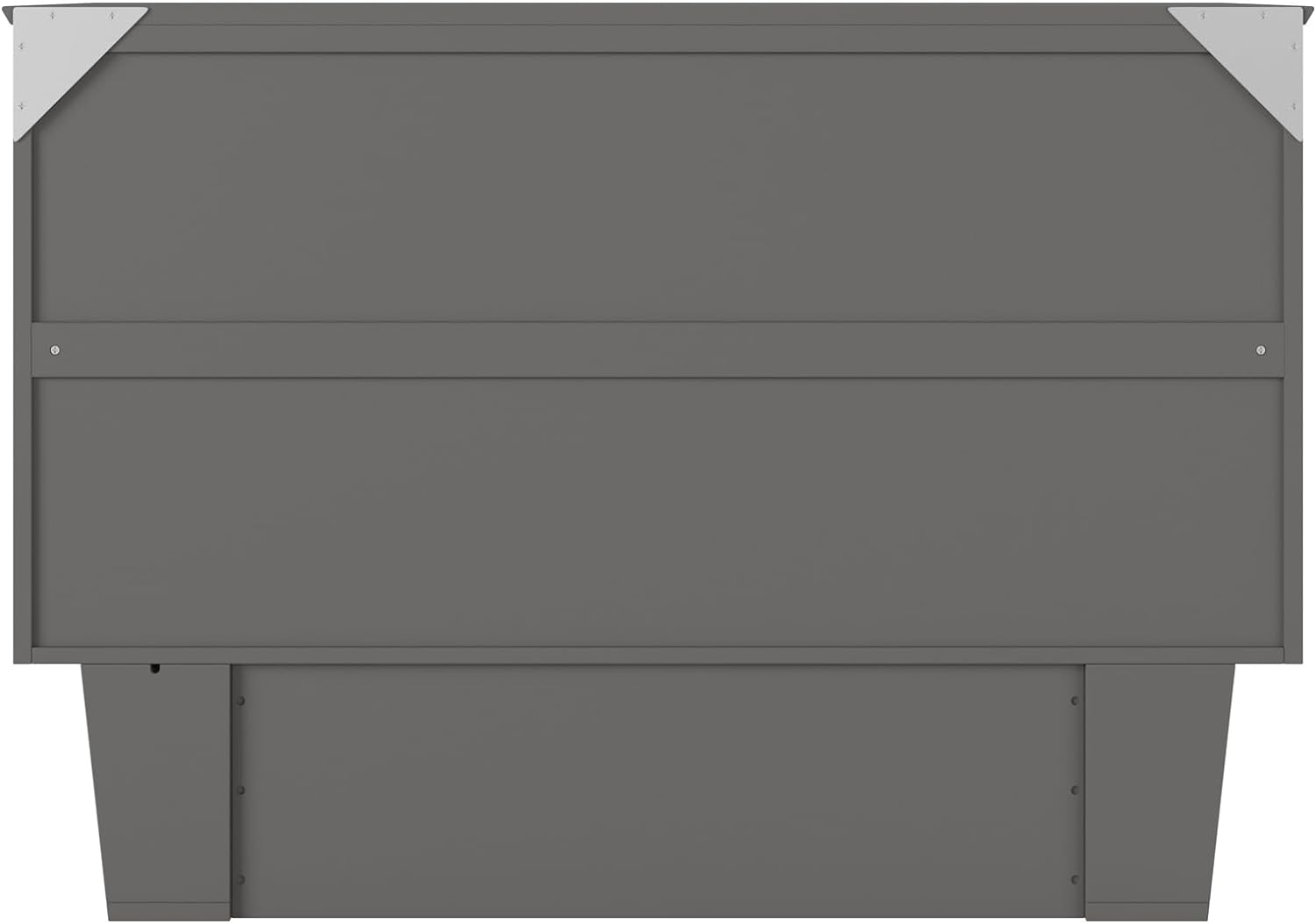 AFI, Monroe Murphy Bed Chest with 6 inch Memory Foam Folding Matttress, Built-in Charging Station and Storage Drawer, Full, Grey AFI, Monroe Murphy Bed Chest with 6 inch Memory Foam Folding Matttress, Built-in Charging Station and Storage Drawer, Full, Grey