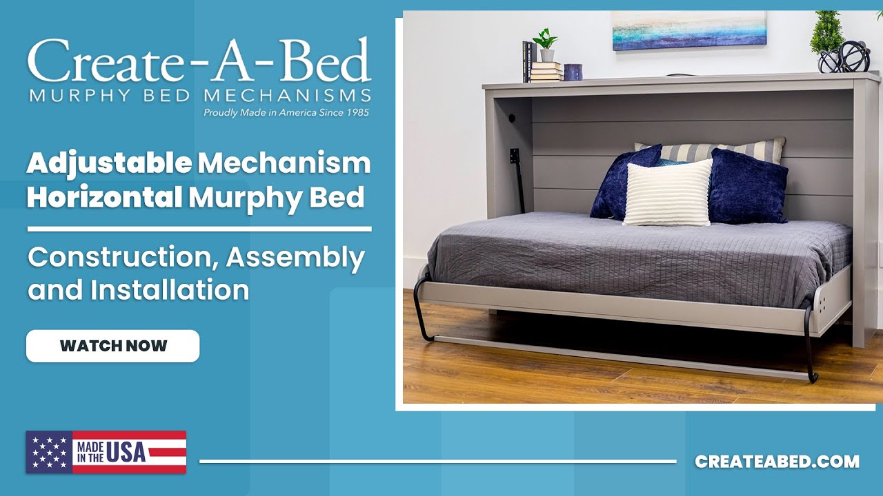 Create-A-Bed® Adjustable Horizontal Murphy Bed Construction, Assembly,  Installation Video