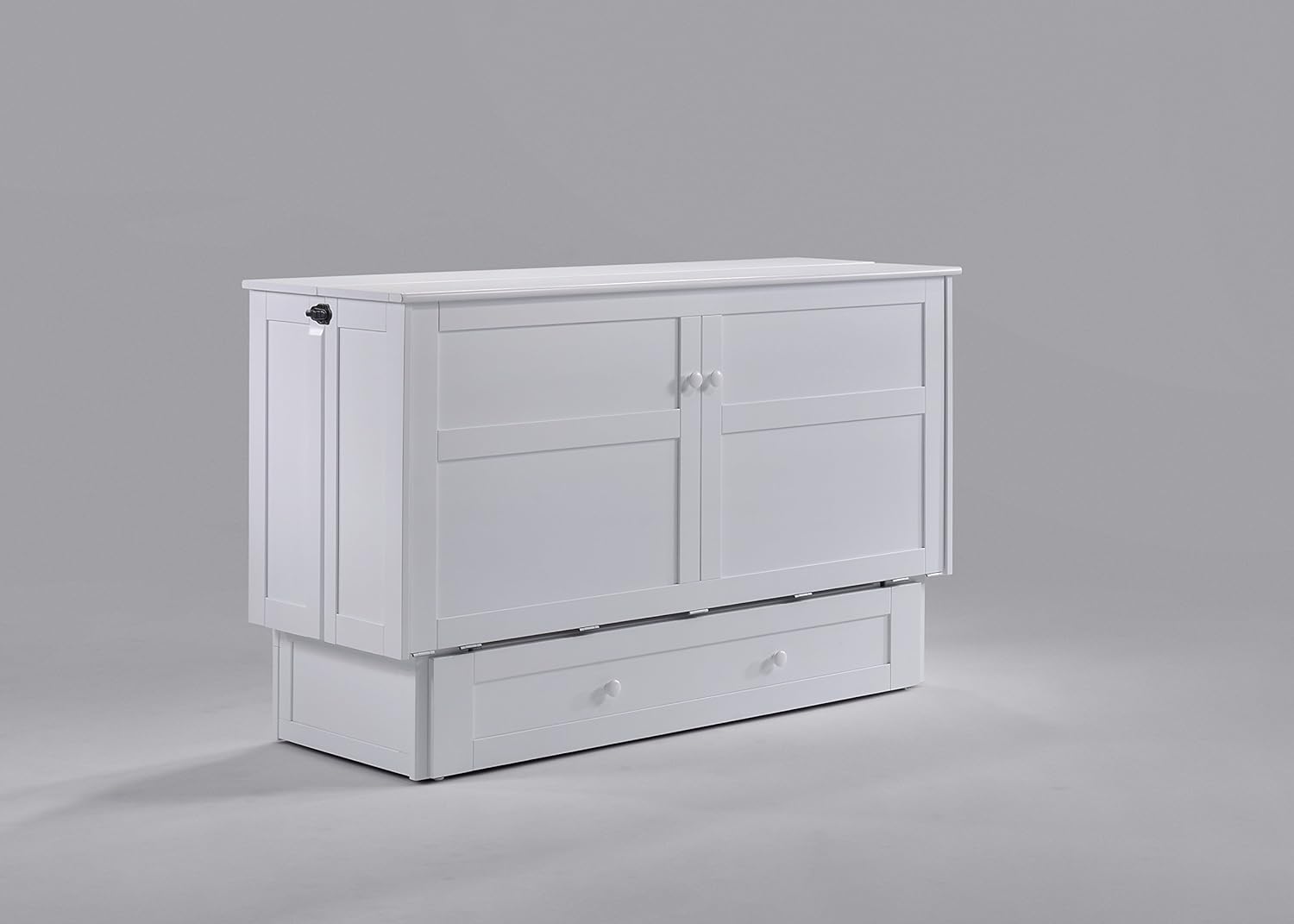 Night  Day Furniture Murphy Cabinet Bed with Mattress, Cherry, Queen