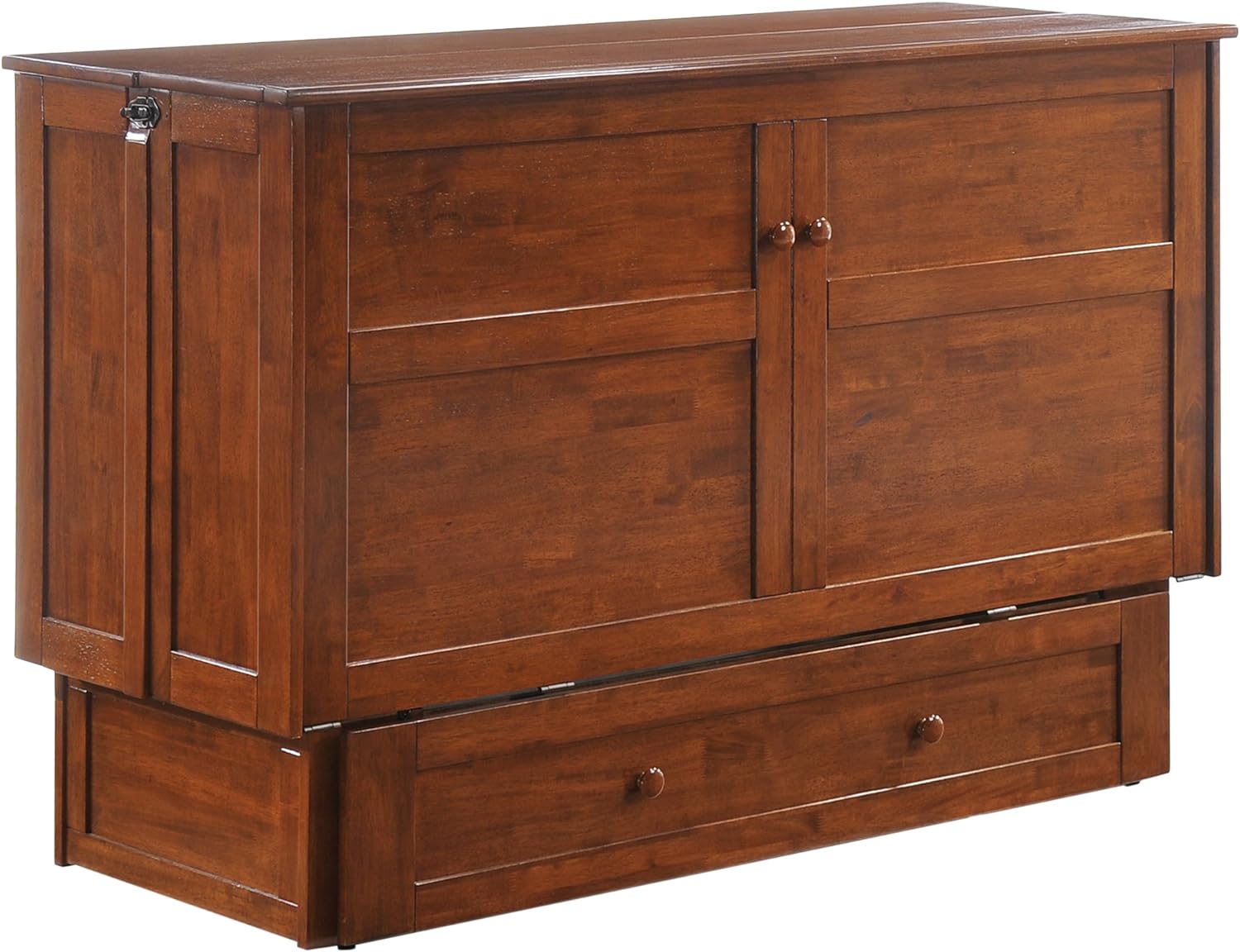 Night  Day Furniture Murphy Cabinet Bed with Mattress, Cherry, Queen