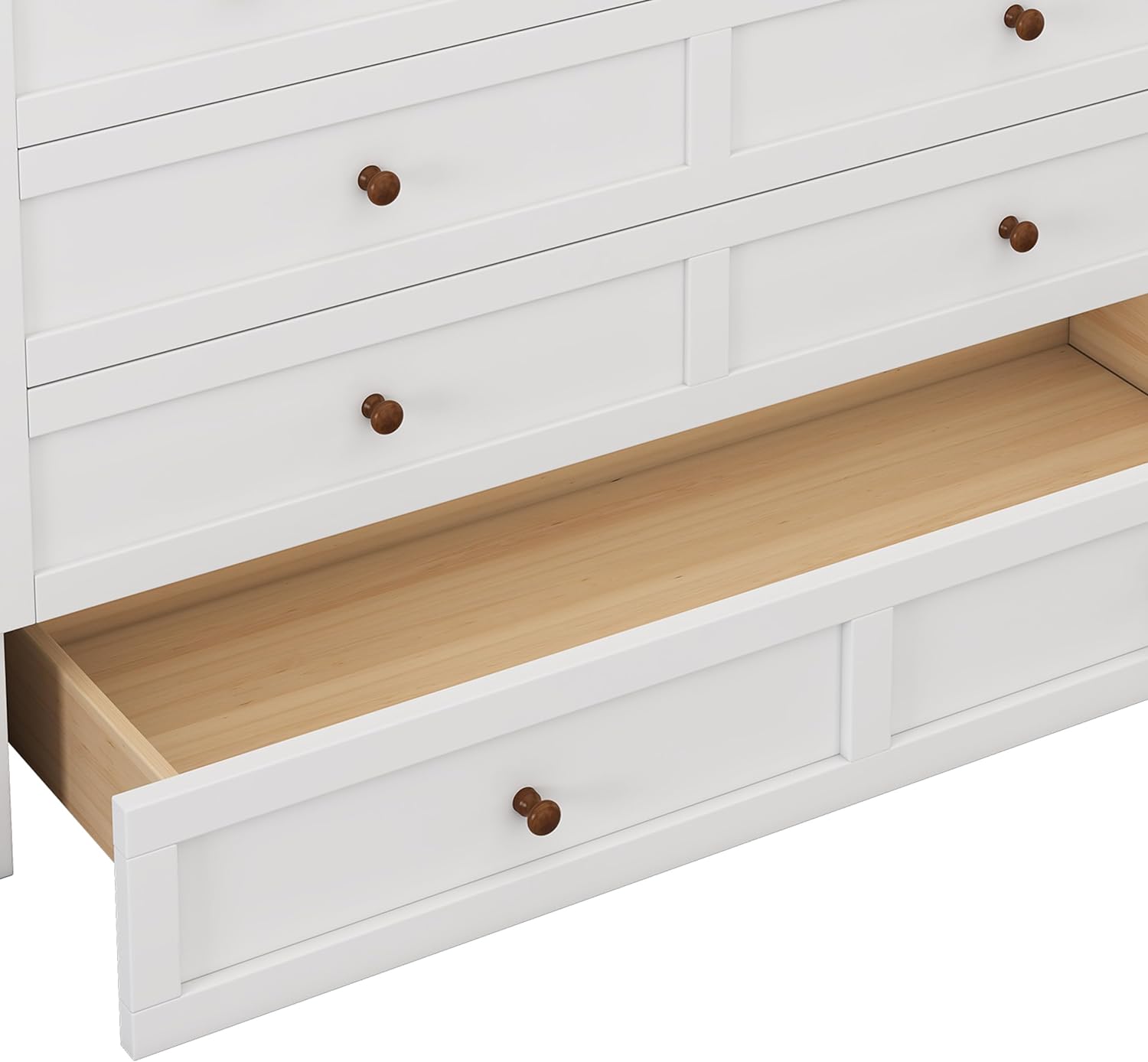 SOFTSEA Queen Size Murphy Bed Chest with Charging Station and Large Drawer for Small Room
