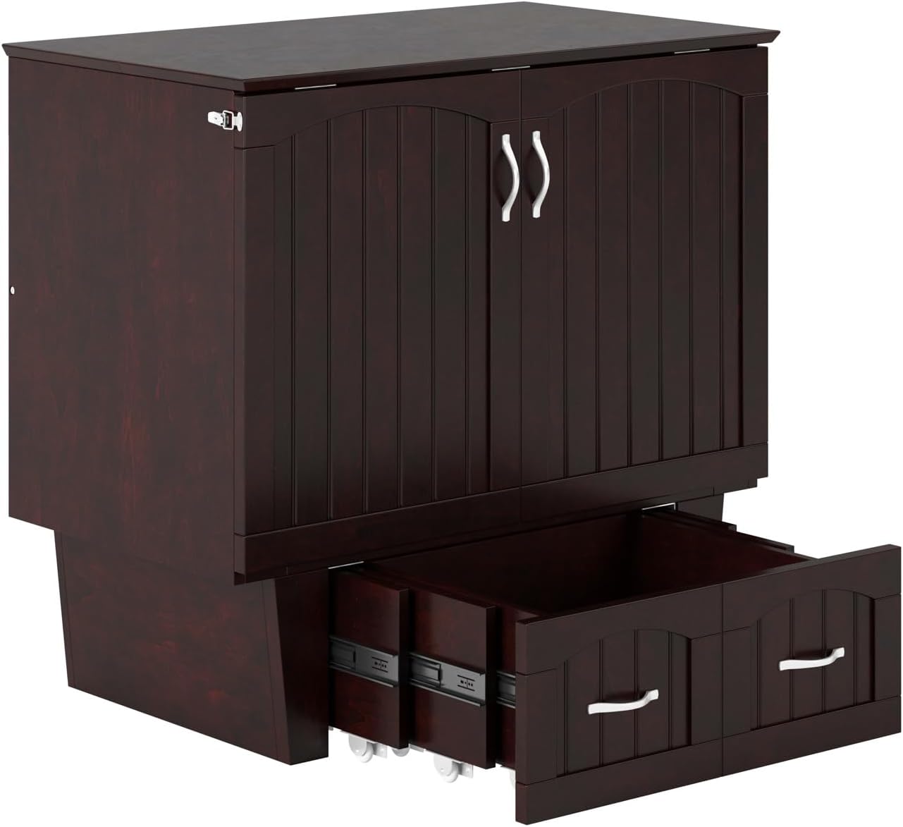 AFI, Sydney Twin Wood Murphy Bed Chest with Storage and Charging Station, Espresso