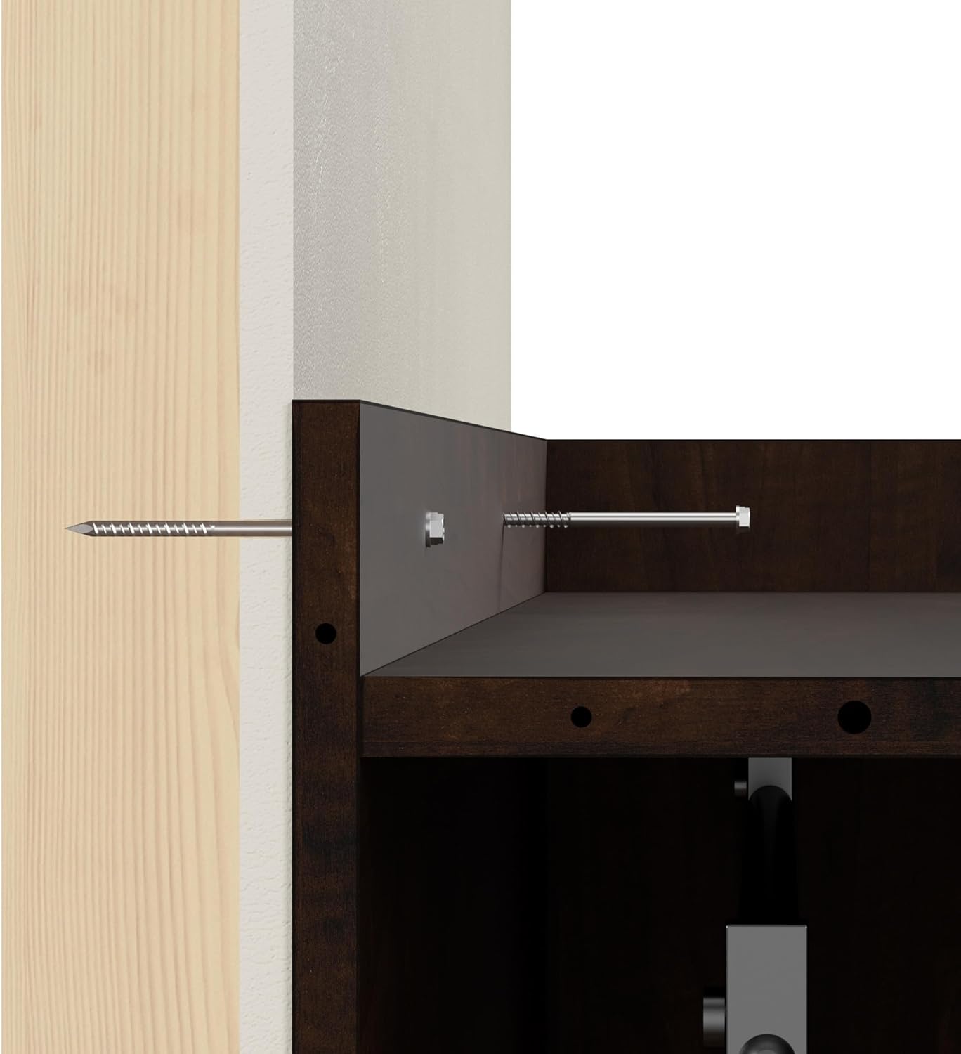 Bestar Pur Queen Murphy Bed, 65-inch Space-Saving Sleeping Arrangement for Multipurpose Area, Bedroom, Guest Room, or Living Room