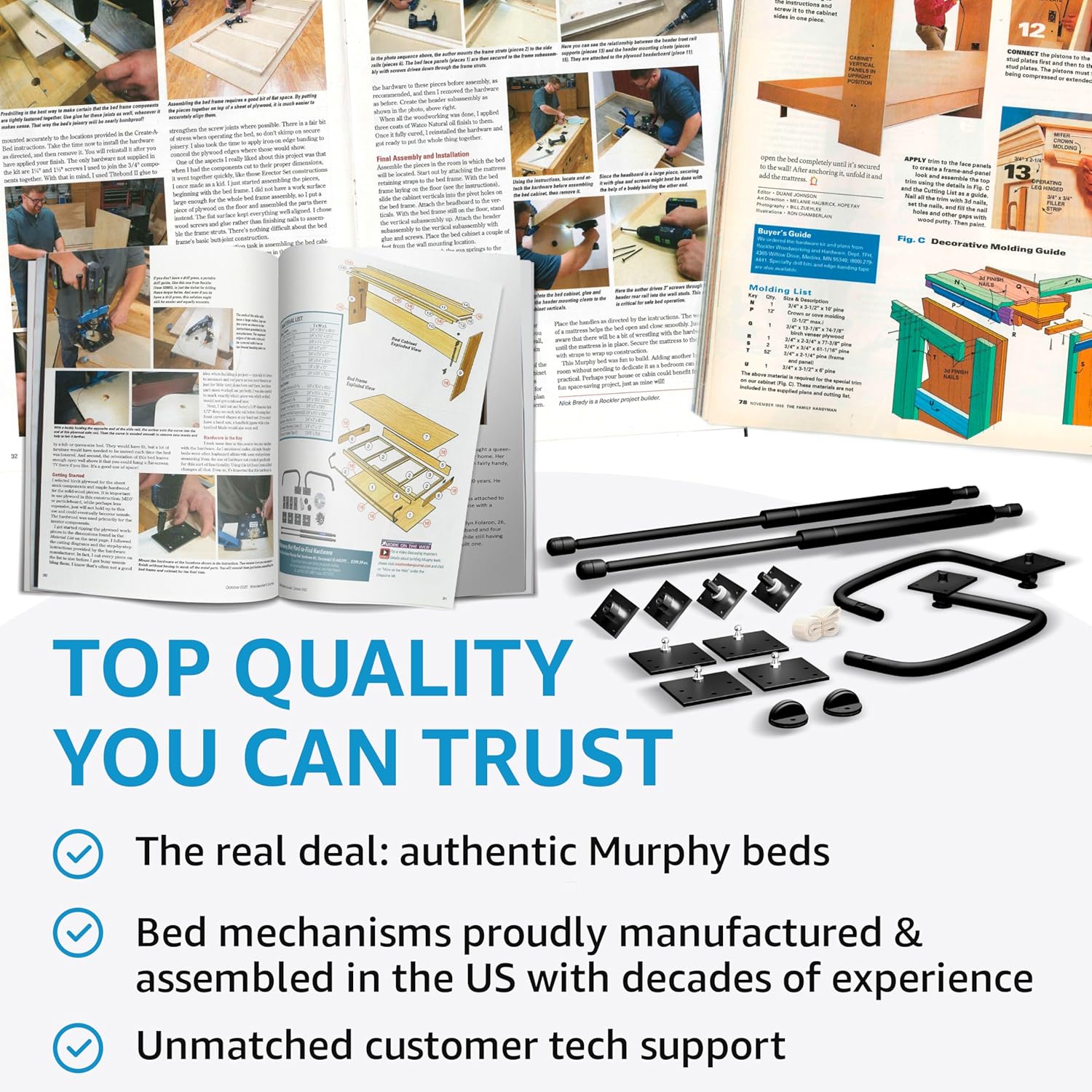 Create-A-Bed Queen Size Deluxe Murphy Bed Kit, Vertical