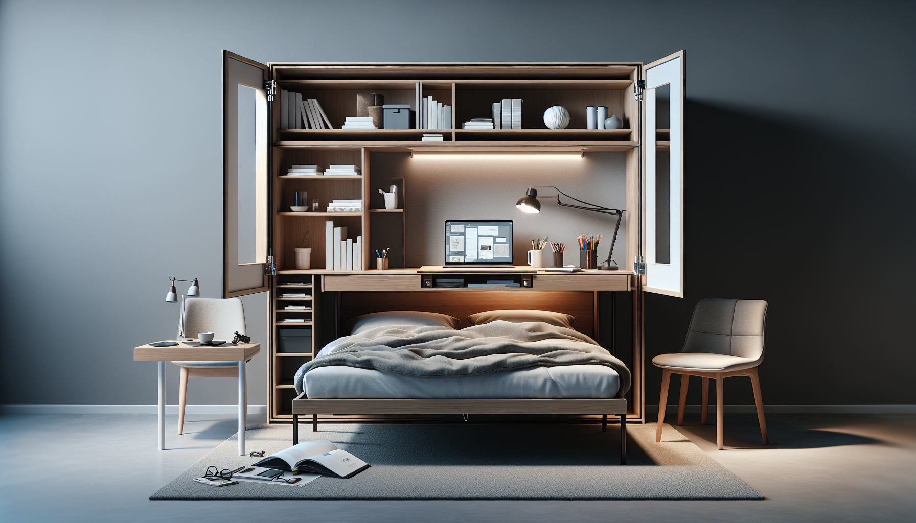 Hidden Desk Murphy Bed