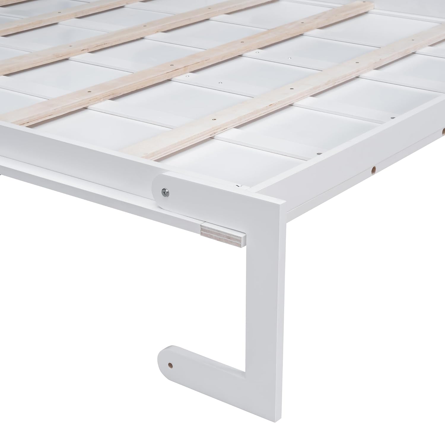 Merax Queen Size Murphy Bed, Wooden Queen Murphy Bed Wall Bed with Sofa and Cushion, for Home Office or Small Room, White