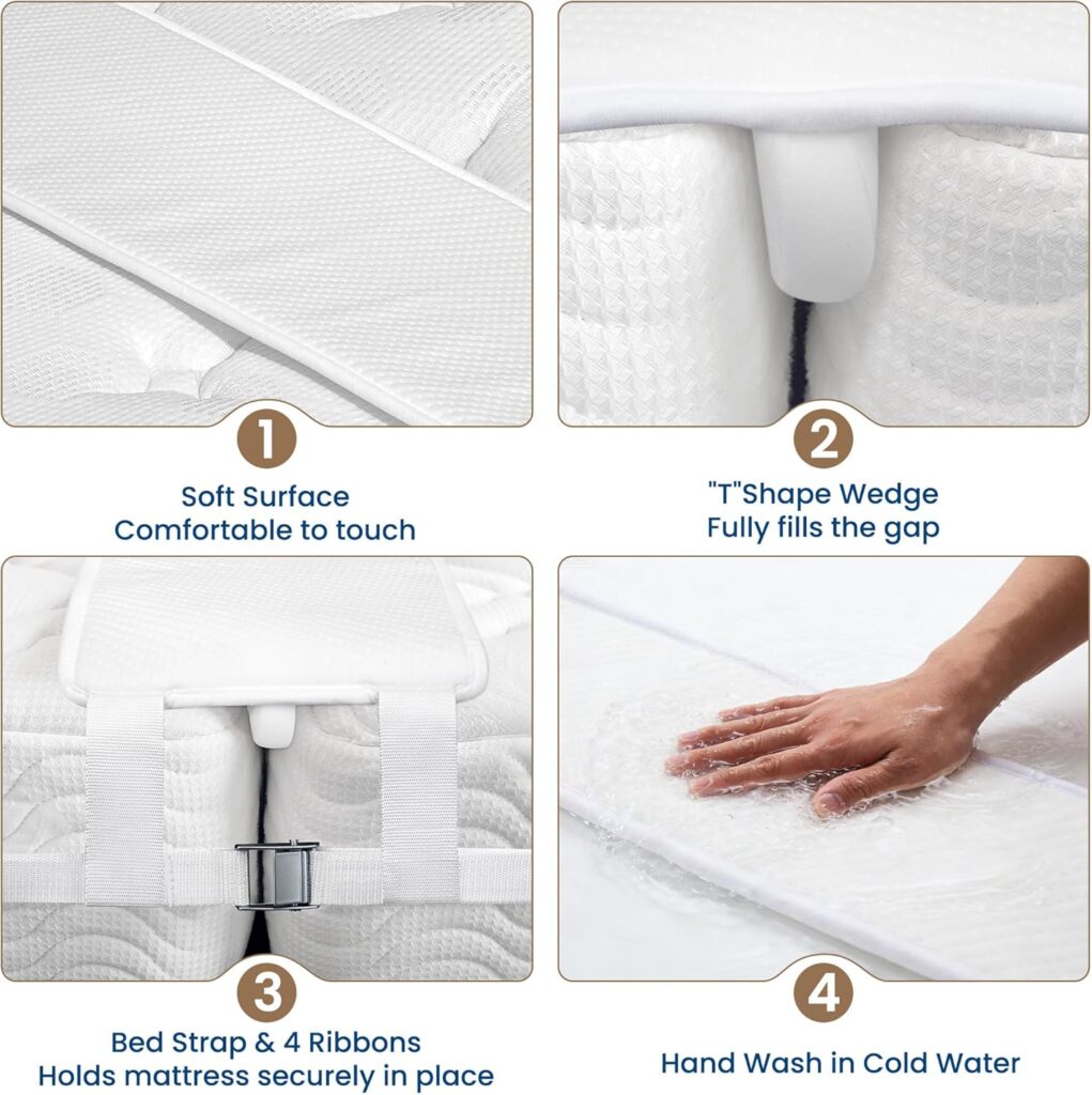 FeelAtHome Twin to King Bed Converter Kit - Bed Bridge - Twin XL Connector to King Maker - Mattress Bridge - Conversion Kit (8 Class)