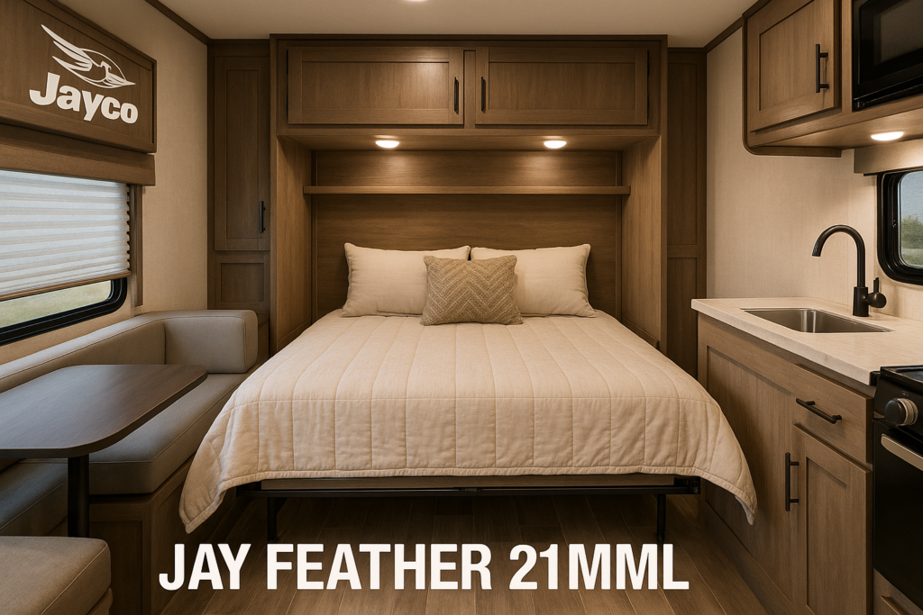 Murphy Bed in Small Campers: Jayco Jay Feather 21MML Review