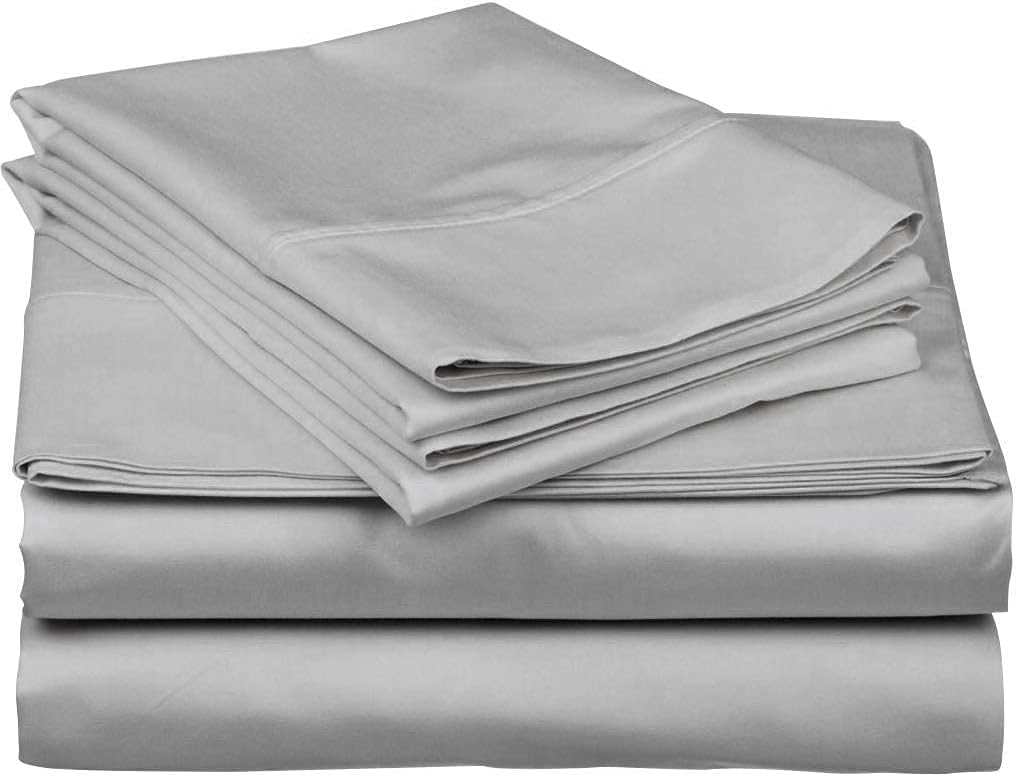 Queen Size Murphy Bed/Wall Bed Pcs Sheet Set Light Grey Color 100% Cotton Thread Count with Inches Deep Pocket